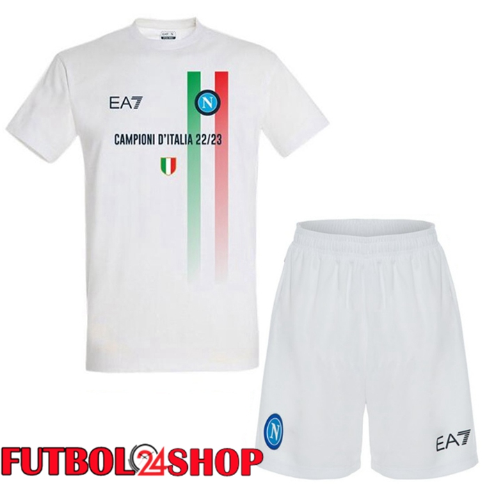 Camiseta SSC Napoli Segunda + Cortos 2023/2024