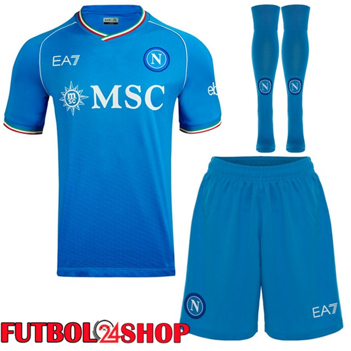 Camiseta SSC Napoli Primera (Cortos + Calcetines) 2023/2024