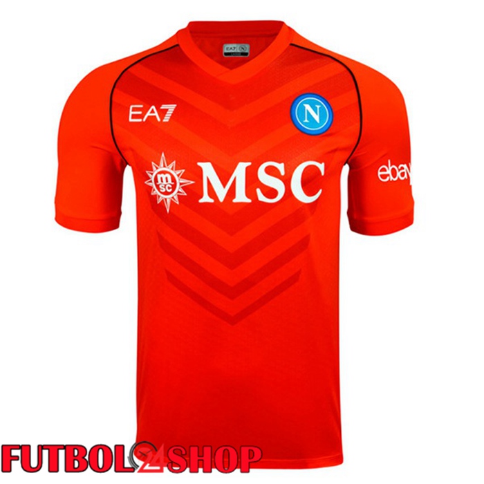 Camiseta SSC Napoli Portero Rojo 2023/2024
