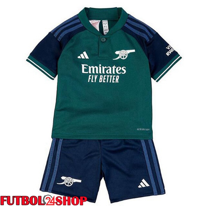 Camiseta Arsenal Ninos Tercera Verde 2023/2024