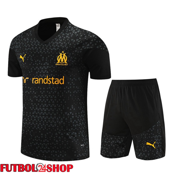 Camiseta Entrenamiento Marsella + Cortos Negro 2023/2024