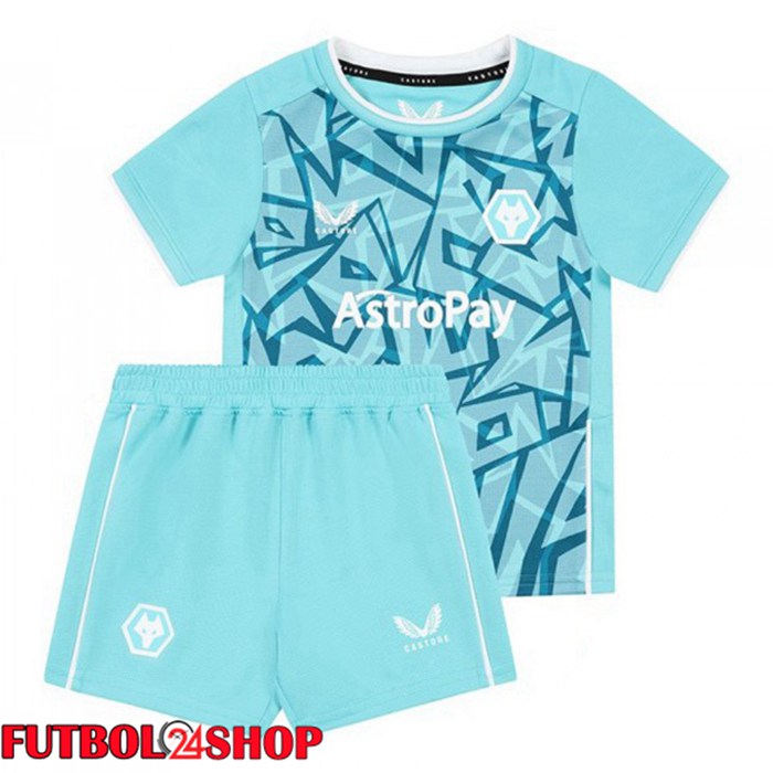 Camiseta Wolves Ninos Tercera Azul 2023/2024