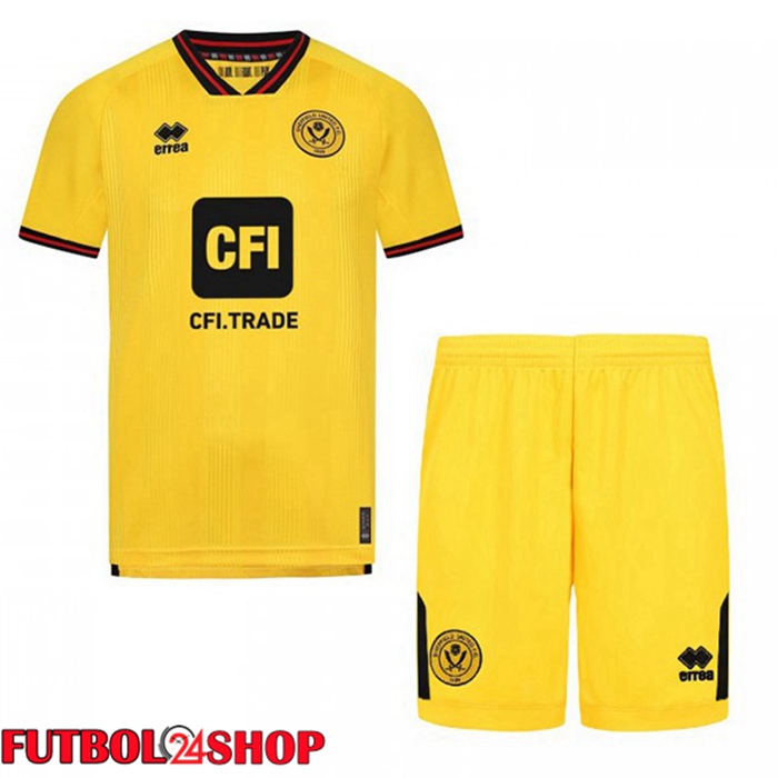 Camiseta Sheffield United Ninos Segunda Amarillo 2023/2024