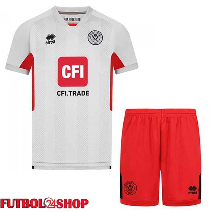 Camiseta Sheffield United Ninos Tercera Gris 2023/2024