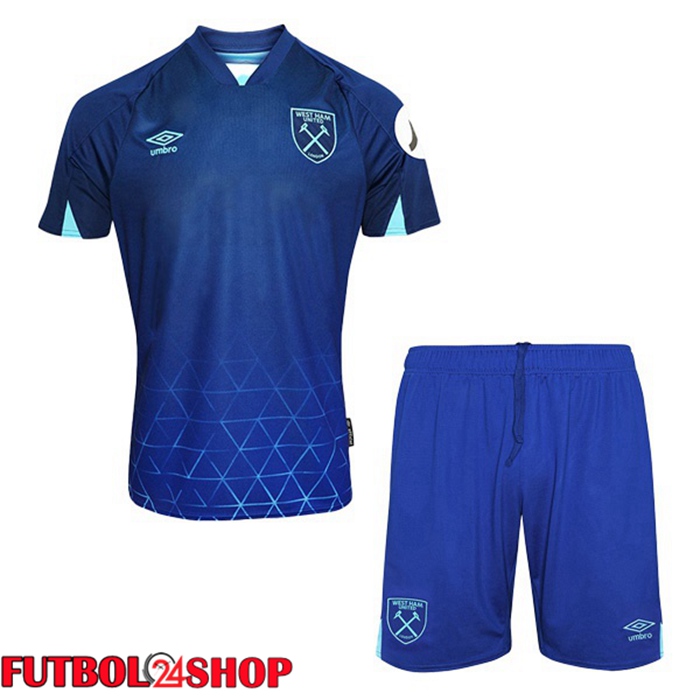 Camiseta West Ham Ninos Tercera Azul 2023/2024
