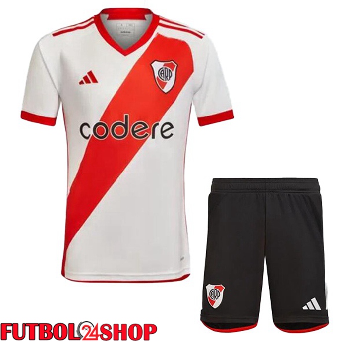 Camisetas De Futbol River Plate Ninos Primera Rojo Blanco 2023/2024