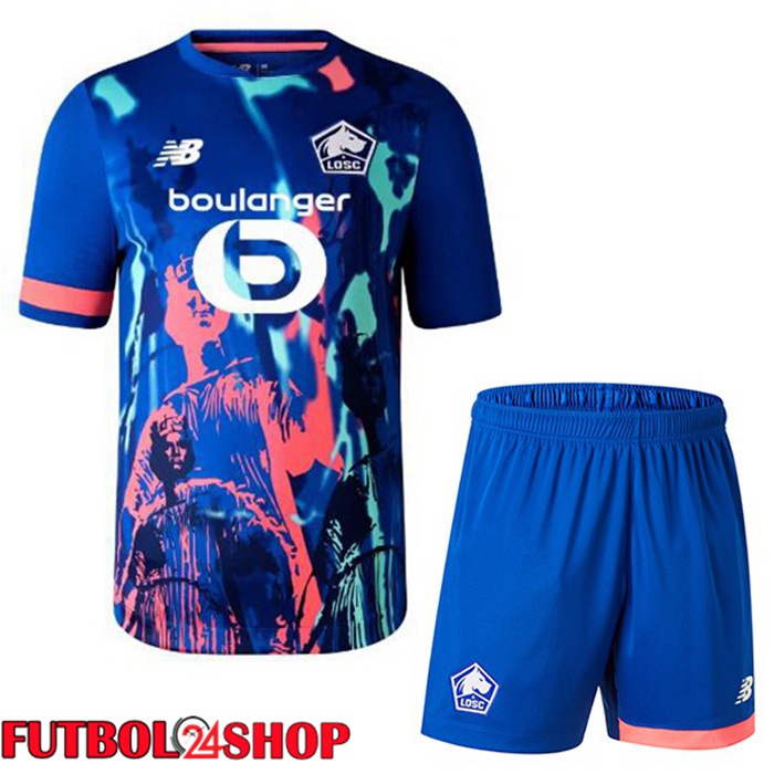 Camisetas De Futbol Lille OSC Ninos Cuarta Azul 2023/2024