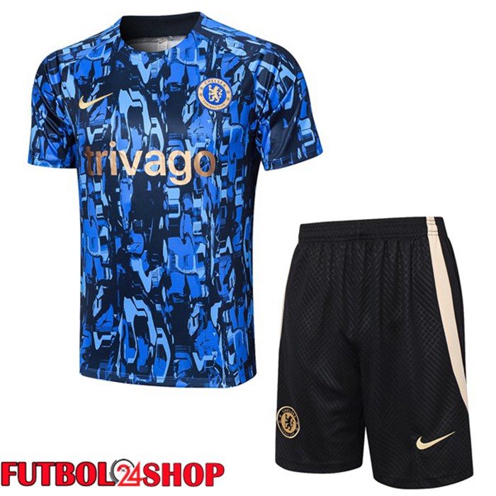 Camiseta Entrenamiento FC Chelsea + Cortos Azul 2023/2024