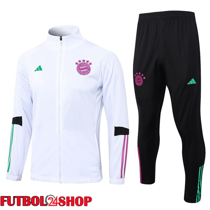 Chandal Equipos De Futbol - Chaqueta Bayern Munich Blanco 2023/2024