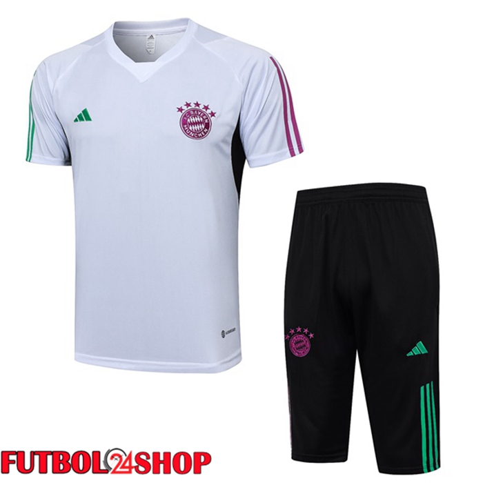 Camiseta Entrenamiento Bayern Munich + Cortos Blanco 2023/2024