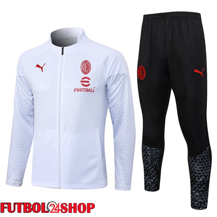 Chandal Equipos De Futbol - Chaqueta AC Milan Blanco 2023/2024
