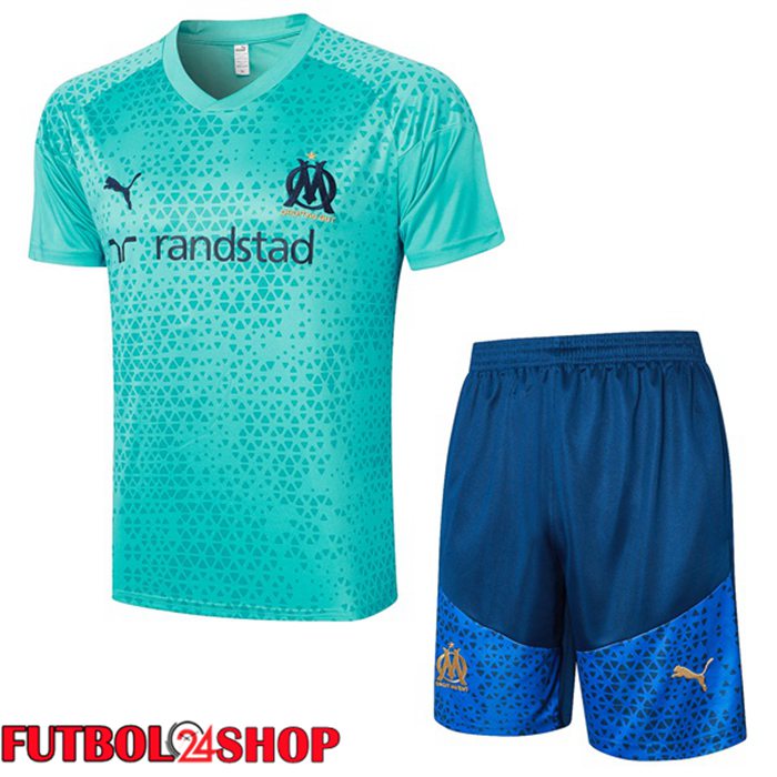 Camiseta Entrenamiento Marsella OM + Cortos Azul 2023/2024