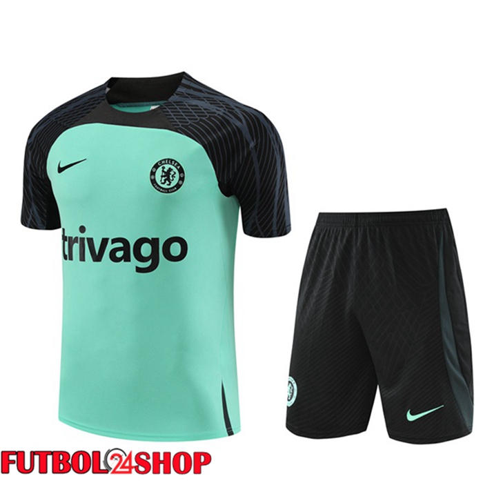 Camiseta Entrenamiento FC Chelsea + Cortos Verde 2023/2024