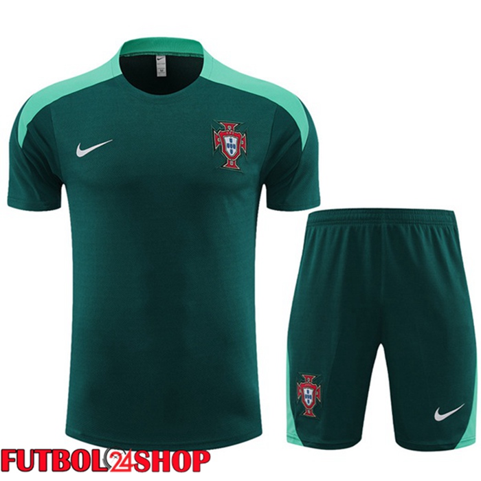 Camiseta Entrenamiento Portugal + Cortos Verde 2023/2024