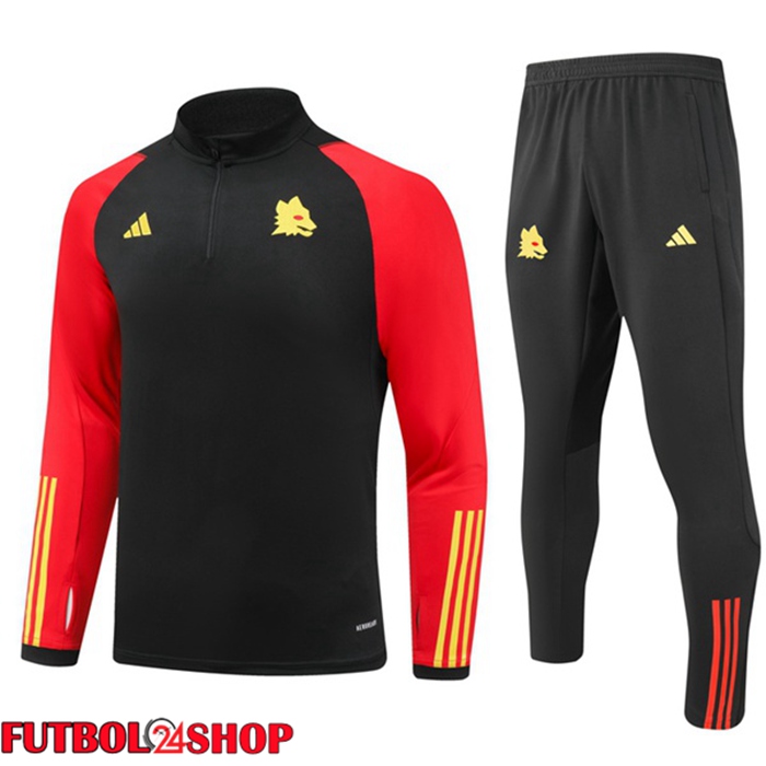 Chandal Equipos De Futbol AS Roma Negro Rojo 2023/2024