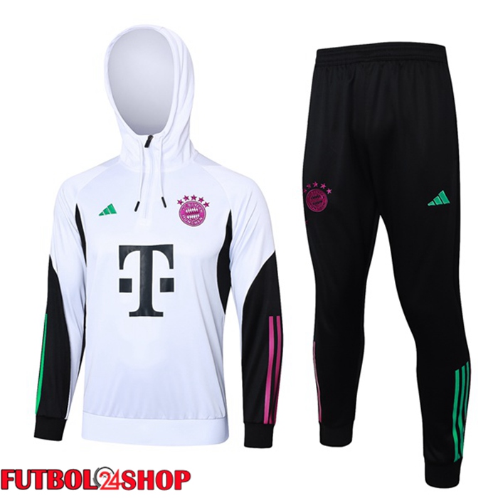 Chandal Equipos De Futbol Con Capucha Bayern Munich Blanco 2023/2024