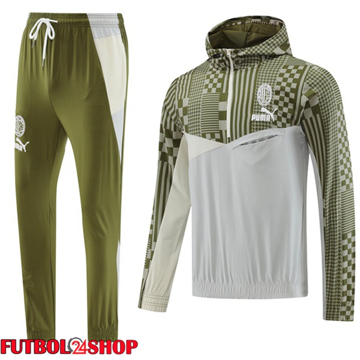 Rompevientos Chandal De Futbol AC Milan Blanco Amarillo 2023/2024