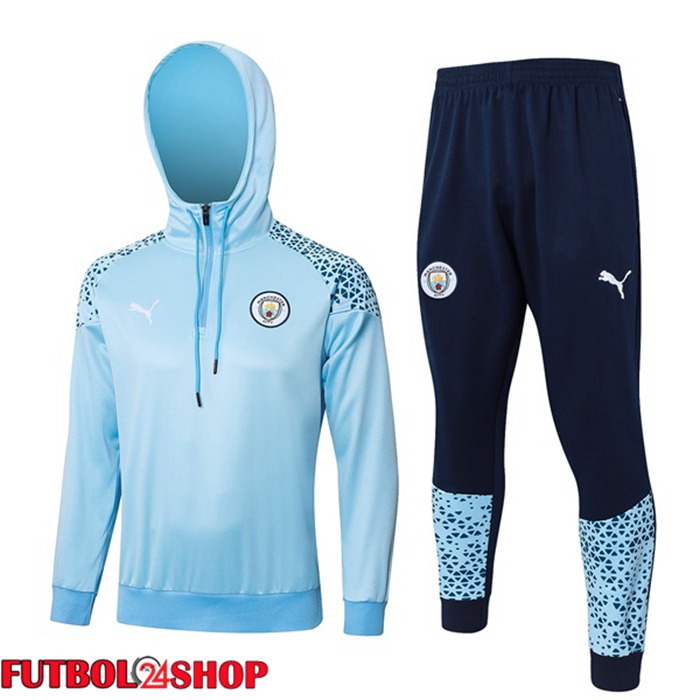 Chandal Equipos De Futbol Con Capucha Manchester City Blau 2023/2024