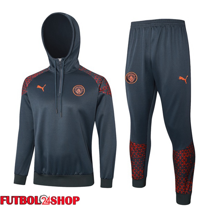Chandal Equipos De Futbol Con Capucha Manchester City Gris 2023/2024
