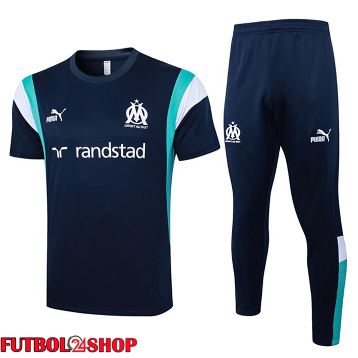Camiseta Entrenamiento Marsella OM + Pantalones Blau Royal 2023/2024
