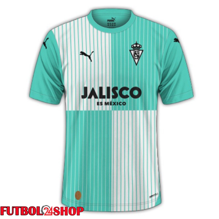 Camiseta Futbol Sporting Gijon Segunda Verde 2023/2024