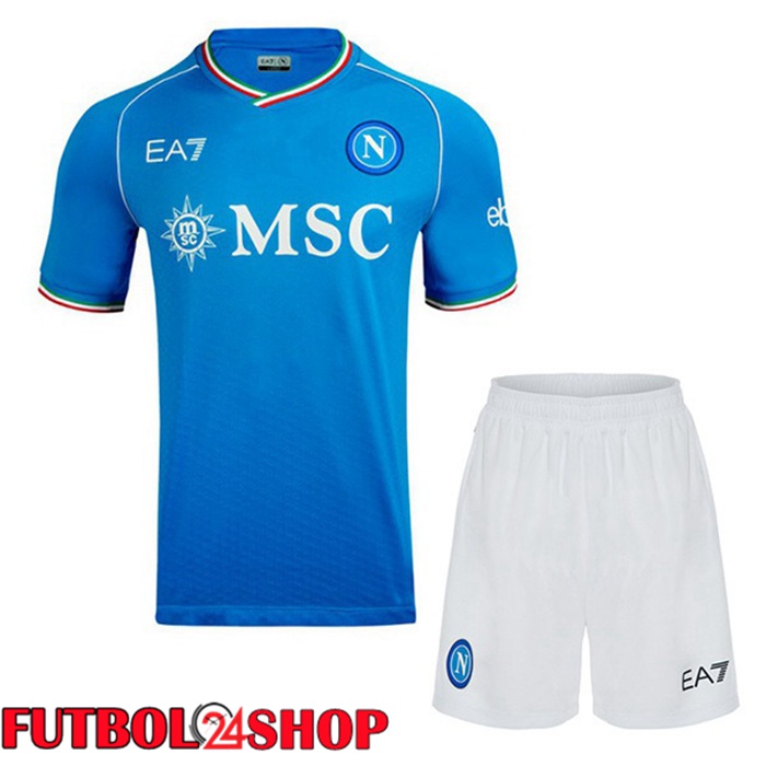 Camiseta SSC Napoli Ninos Primera Azul 2023/2024