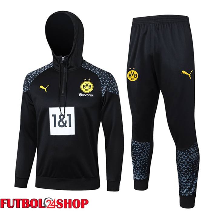 Chandal Futbol - Sudadera Con Capucha Dortmund BVB Negro 2024/2025