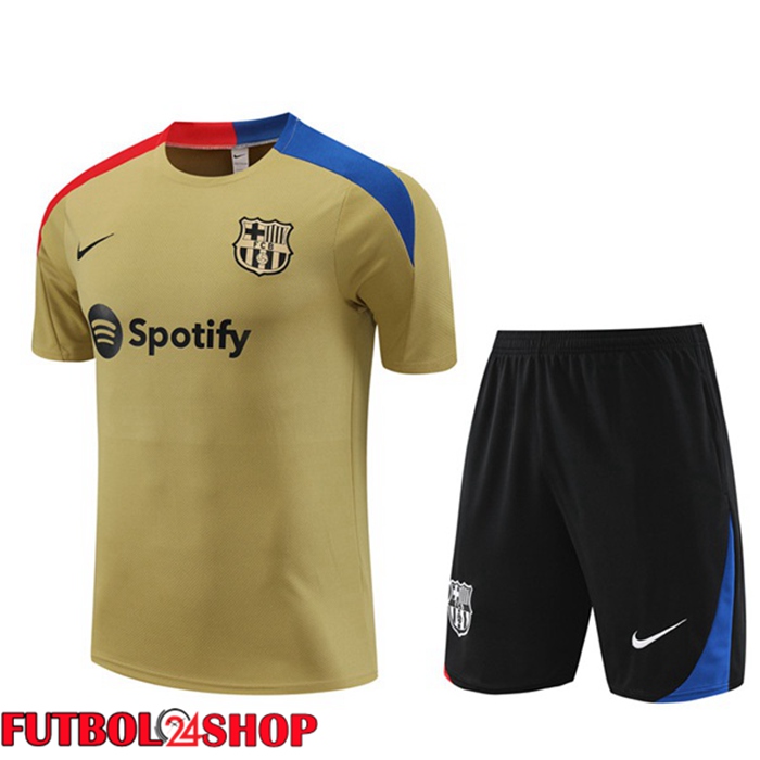Camiseta Entrenamiento FC Barcelona + Cortos Amarillo 2024/2025