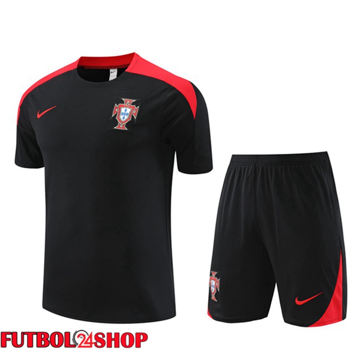 Camiseta Entrenamiento Portugal + Cortos Negro 2024/2025
