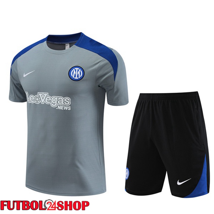 Camiseta Entrenamiento Inter Milan + Cortos Gris 2024/2025