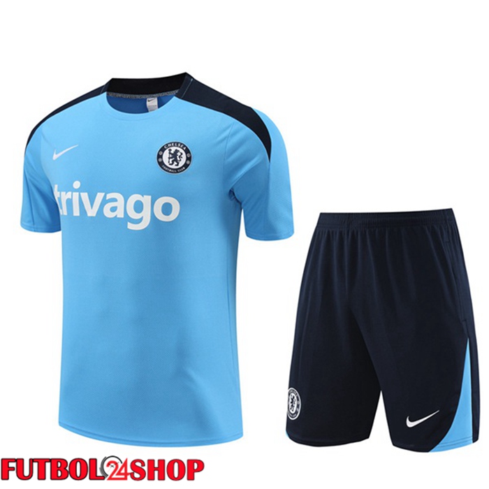 Camiseta Entrenamiento FC Chelsea + Cortos Azul 2024/2025