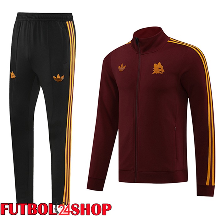 Chandal Futbol - Chaqueta AS Roma Rojo/Amarillo/Negro 2024/2025