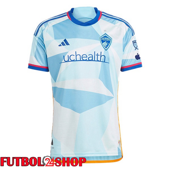 Camisetas De Futbol Colorado Rapids Segunda Azul Blanco 2024/2025