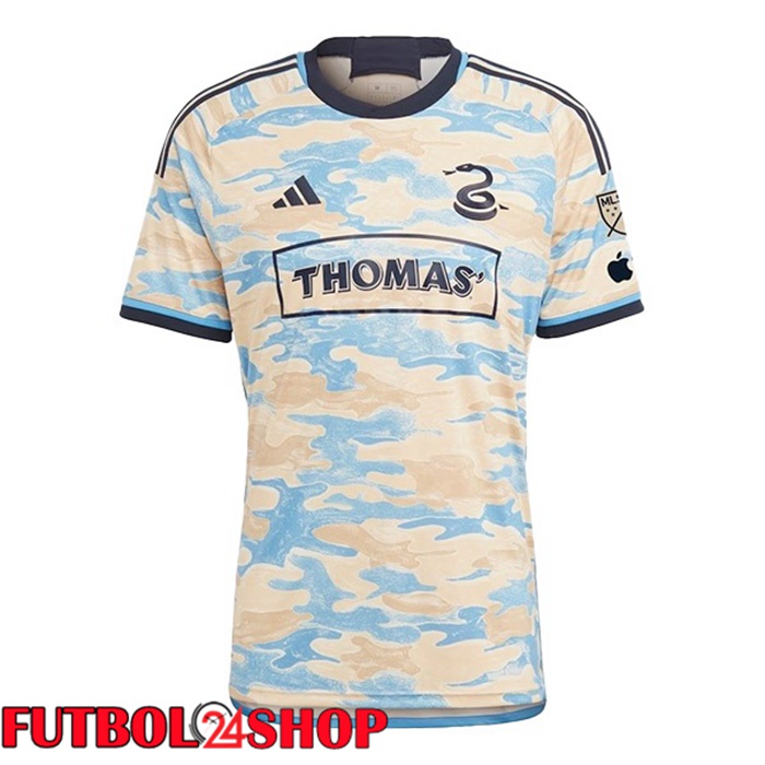 Camisetas De Futbol Philadelphia Union Segunda Amarillo Blanco 2024/2025