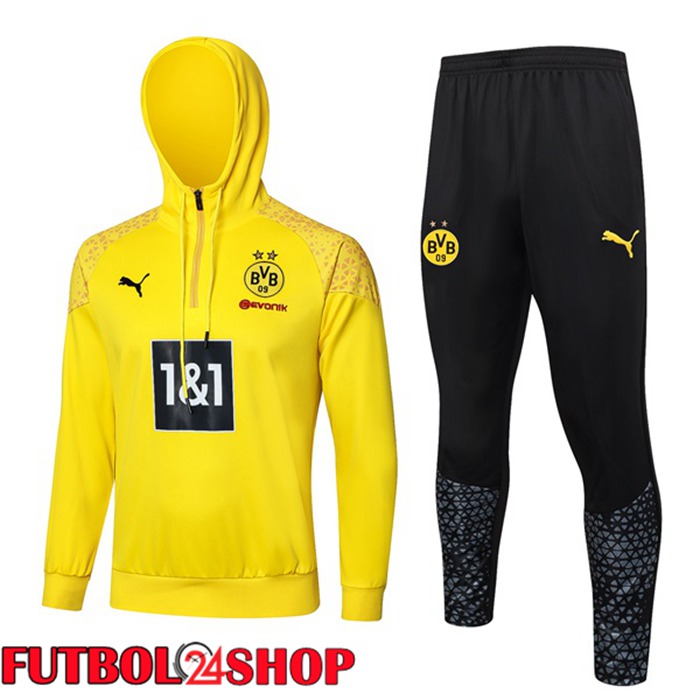 Chandal Futbol - Sudadera Con Capucha Dortmund BVB Amarillo 2024/2025