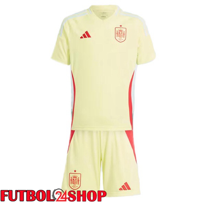 Camiseta Futbol España Ninos Segunda Amarillo 2024/2025