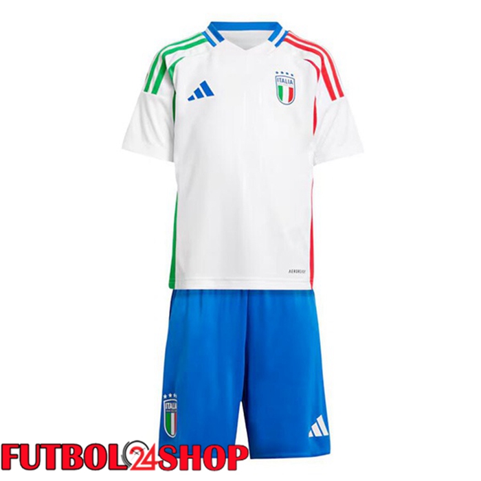 Camiseta Futbol Italia Ninos Segunda Blanco 2024/2025