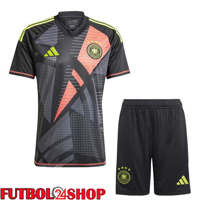 Camiseta Futbol Alemania Ninos Portero Negro 2024/2025