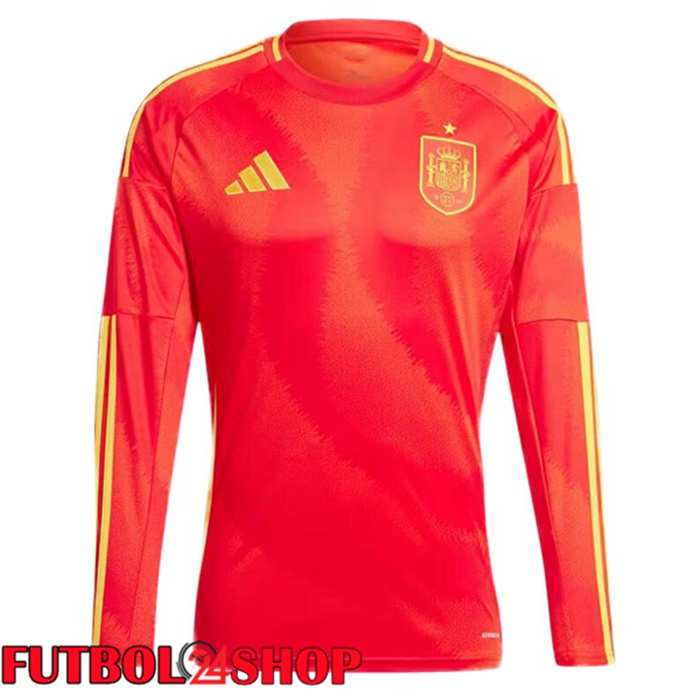 Camiseta Futbol España Primera Manga Larga Rojo 2024/2025
