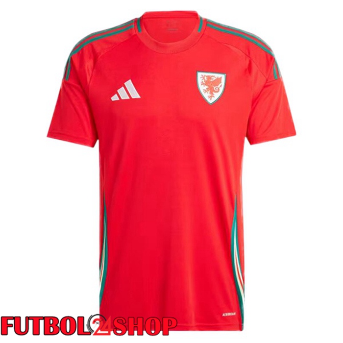 Camiseta Futbol Gales Primera Rojo 2024/2025