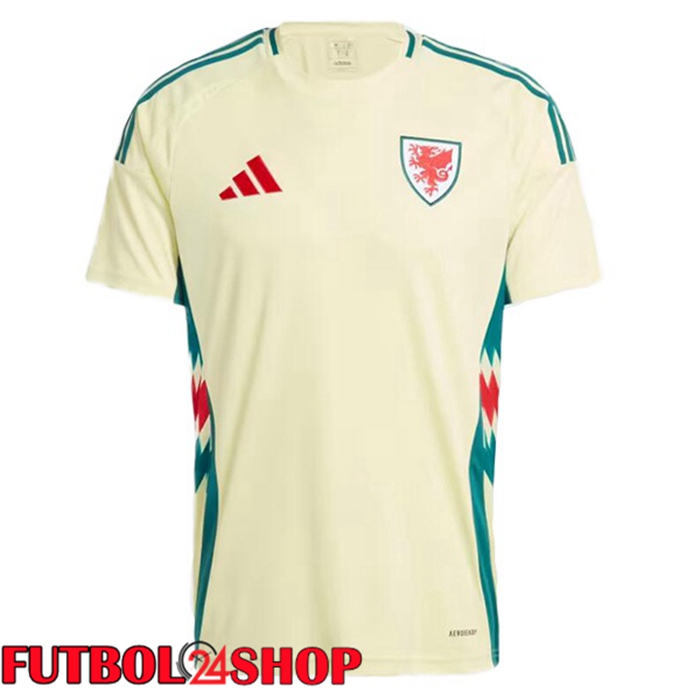 Camiseta Futbol Gales Segunda Amarillo 2024/2025