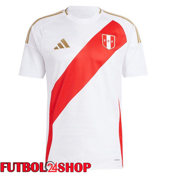 Camiseta Futbol Perú Primera Blanco 2024/2025