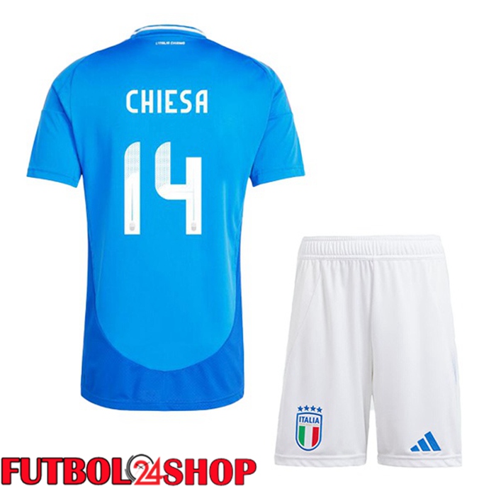 Camiseta Futbol Italia (CHIESA 14) Ninos Primera Azul 2024/2025