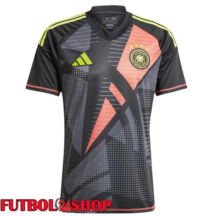 Camiseta Nacional Alemania Portero Negro UEFA Euro 2024