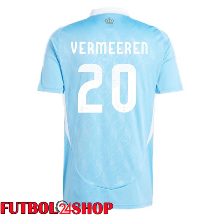 Camiseta Nacional Bélgica (VERMEEREN 20) Segunda Azul UEFA Euro 2024