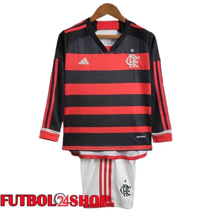 Camiseta Futbol Flamengo Ninos Primera Manga Larga 2024/2025