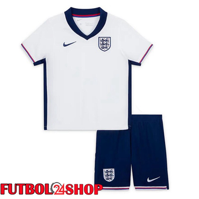 Camiseta Futbol Inglaterra Ninos Primera Azul Blanco 2024/2025