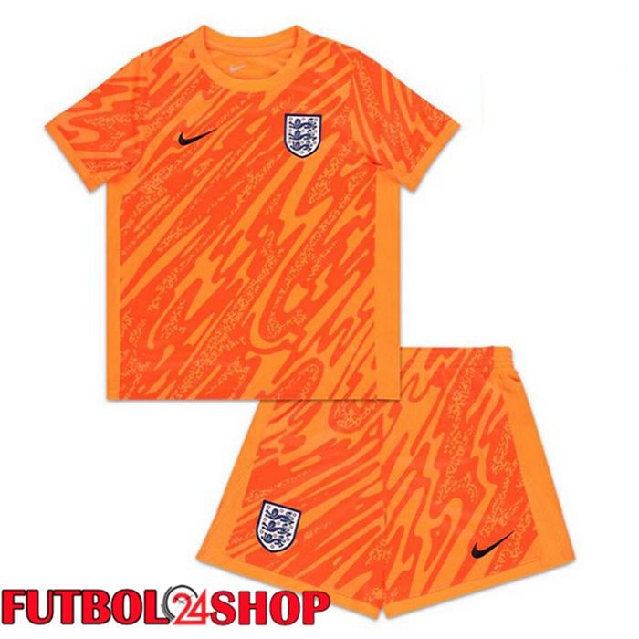 Camiseta Futbol Inglaterra Ninos Portero Naranja 2024/2025