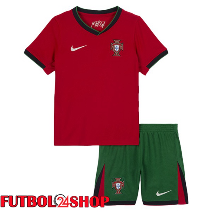 Camiseta Futbol Portugal Ninos Primera Rojo 2024/2025