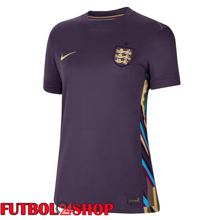 Camiseta Futbol Inglaterra Mujer Segunda Púrpura 2024/2025
